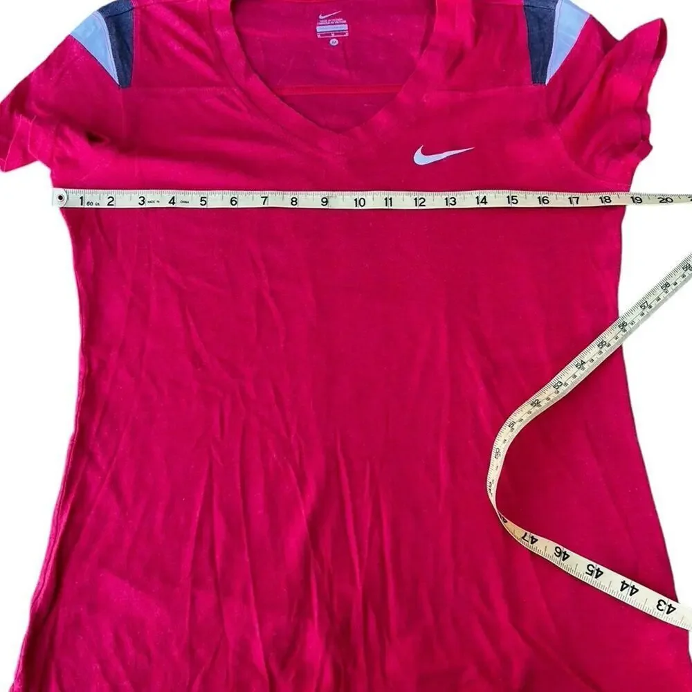 Nike Red Short Sleeves, V-neck, Women's size M